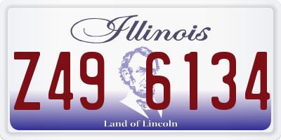 IL license plate Z496134