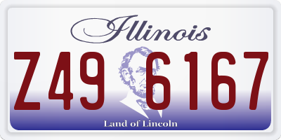IL license plate Z496167