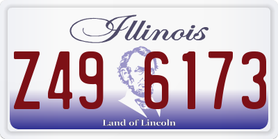 IL license plate Z496173