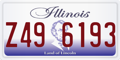 IL license plate Z496193