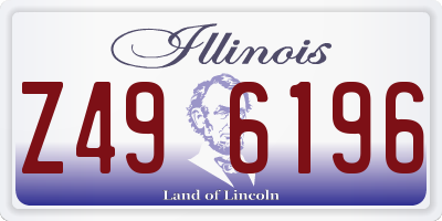 IL license plate Z496196