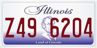 IL license plate Z496204