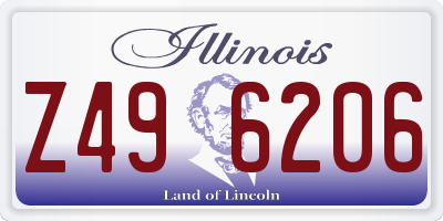 IL license plate Z496206