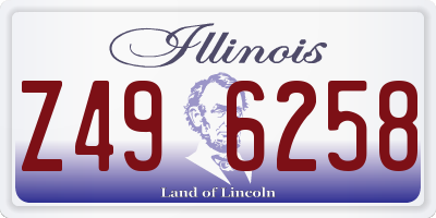 IL license plate Z496258