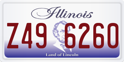 IL license plate Z496260