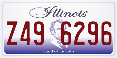 IL license plate Z496296