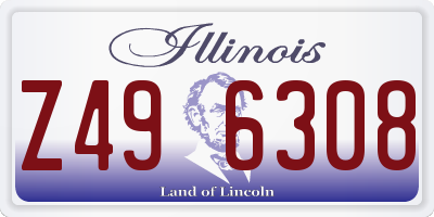 IL license plate Z496308