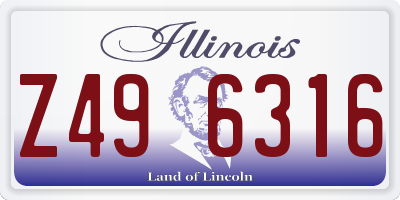 IL license plate Z496316