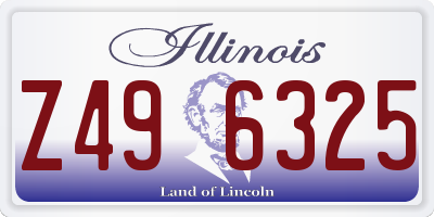 IL license plate Z496325