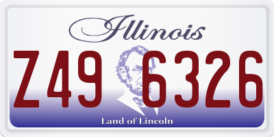 IL license plate Z496326