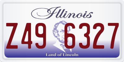 IL license plate Z496327