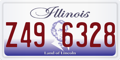 IL license plate Z496328