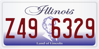 IL license plate Z496329