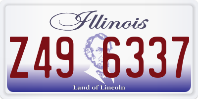 IL license plate Z496337