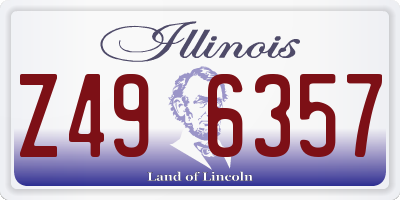 IL license plate Z496357