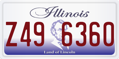 IL license plate Z496360