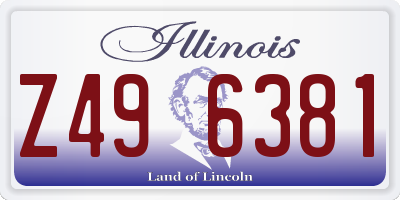 IL license plate Z496381
