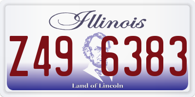 IL license plate Z496383