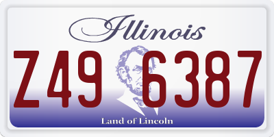 IL license plate Z496387