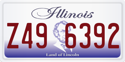 IL license plate Z496392
