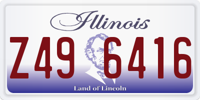 IL license plate Z496416