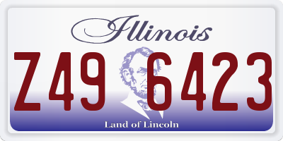 IL license plate Z496423