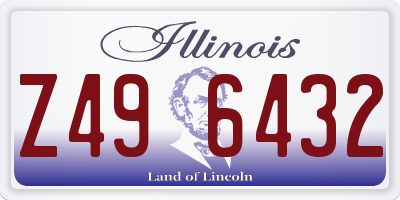 IL license plate Z496432