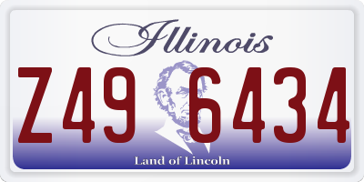 IL license plate Z496434