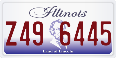 IL license plate Z496445