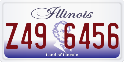 IL license plate Z496456