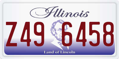 IL license plate Z496458
