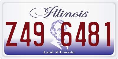 IL license plate Z496481