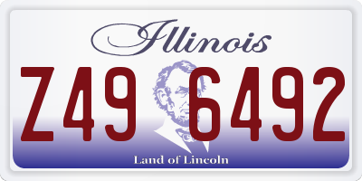 IL license plate Z496492