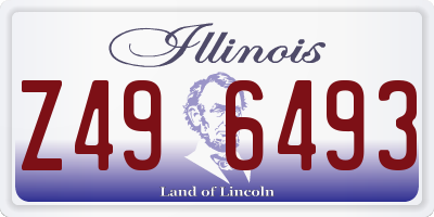 IL license plate Z496493