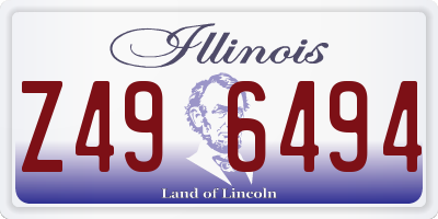 IL license plate Z496494
