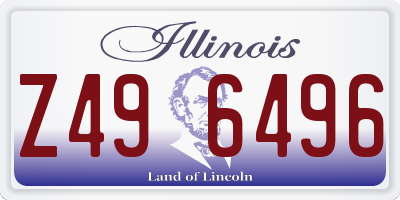 IL license plate Z496496
