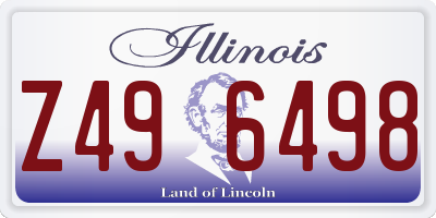 IL license plate Z496498