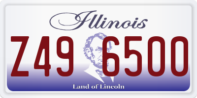 IL license plate Z496500