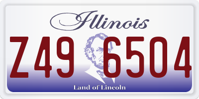 IL license plate Z496504