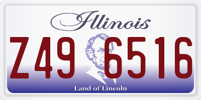 IL license plate Z496516
