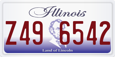 IL license plate Z496542