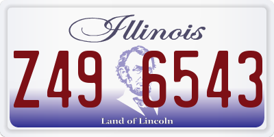 IL license plate Z496543