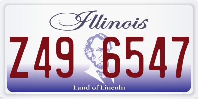 IL license plate Z496547