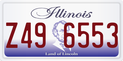 IL license plate Z496553