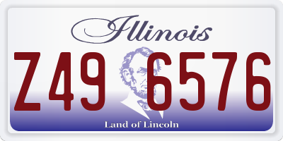 IL license plate Z496576