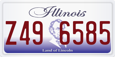 IL license plate Z496585