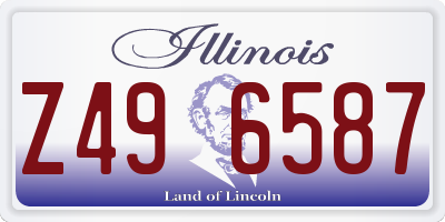 IL license plate Z496587