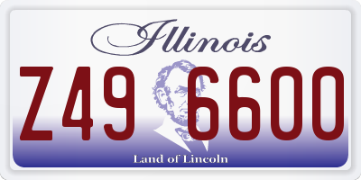 IL license plate Z496600