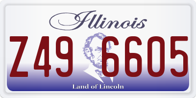 IL license plate Z496605