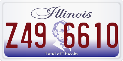 IL license plate Z496610